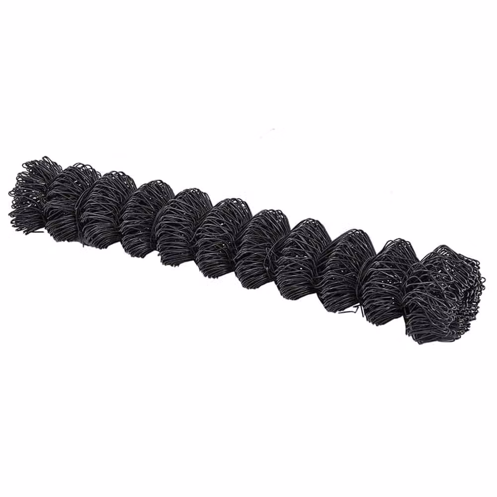 Berkfield Home Grey PVC-Coated Galvanised Steel Round Chain Link Fence, H: 120 cm, L: 10 m – 3