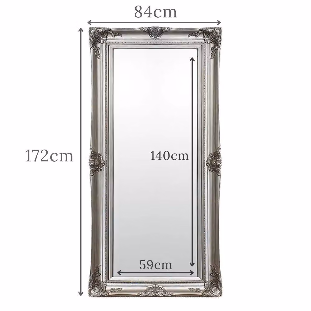 Agenzia 14 Antique Leaner Mirror in Silver, W: 84 cm, H: 172 cm – 3