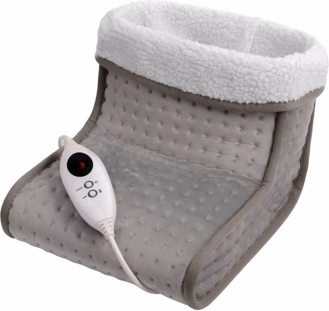 Daewoo Heated Foot Warmer in Grey with Remote Control, LED Display and 6 Heat Settings