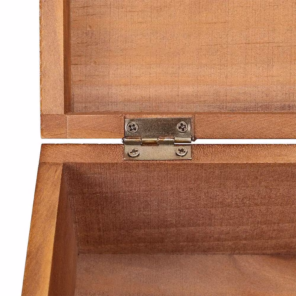 FORGEVIO Wooden Storage Box in Brown, W/D/H: 21.2 x 13.5 x 9 cm – 3
