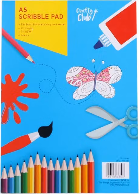 Crafty Club Scribble Pad A5 Softcover Multicolour Paper
