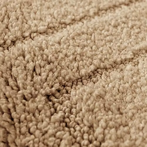Allure Bath Fashions 2 Piece Non-Slip Microfibre Bath and Toilet Mat Set in Beige – 2