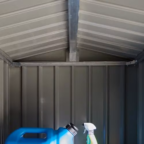Rowlinson Brentvale Premium Apex Metal Shed in Grey, W: 232 cm, D: 113 cm, H: 204 cm – 3