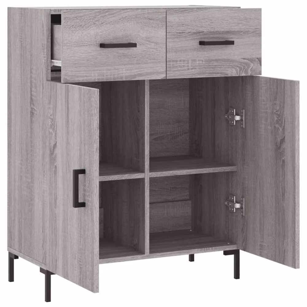 Berkfield Home Grey Sonoma Sideboard in Engineered Wood, W/D/H: 69.5 x 34 x 90 cm – 2