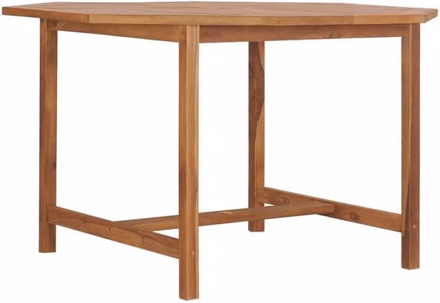 Berkfield Home Solid Wood Teak Garden Dining Table in Brown, W/D/H: 110 x 110 x 75 cm – 1