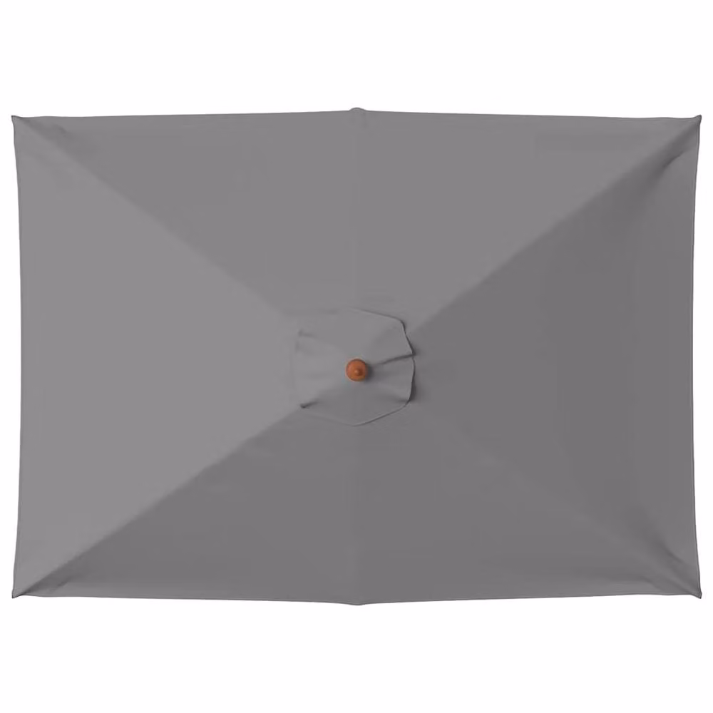 Berkfield Home Outdoor Parasol with Wooden Pole, Anthracite Dark Grey, W: 150 cm, D: 200 cm, H: 235 cm – 3