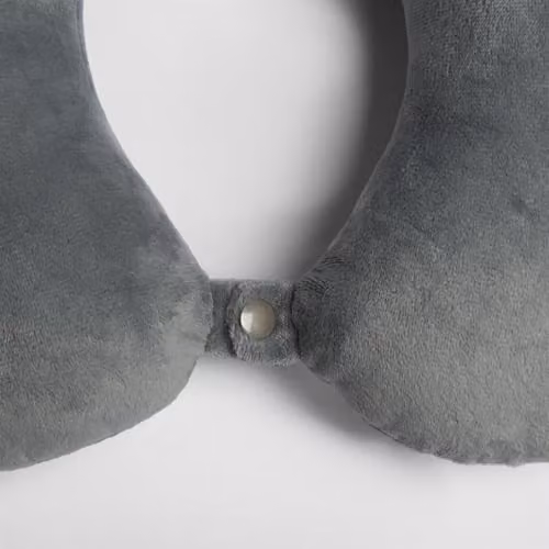 OHS Ergonomic Soft Foam Travel Neck Pillow, Grey, 30 x 30 x 30 cm – 3