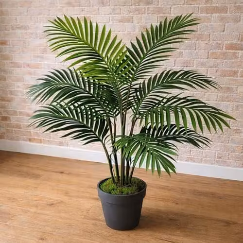 Leaf Design UK Large Realistic Artificial Palm Tree in Green, Height: 90 cm – 2