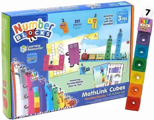Learning Resources Numberblocks Mathlink Cubes 1 to 10 Activity Set in Multicolour