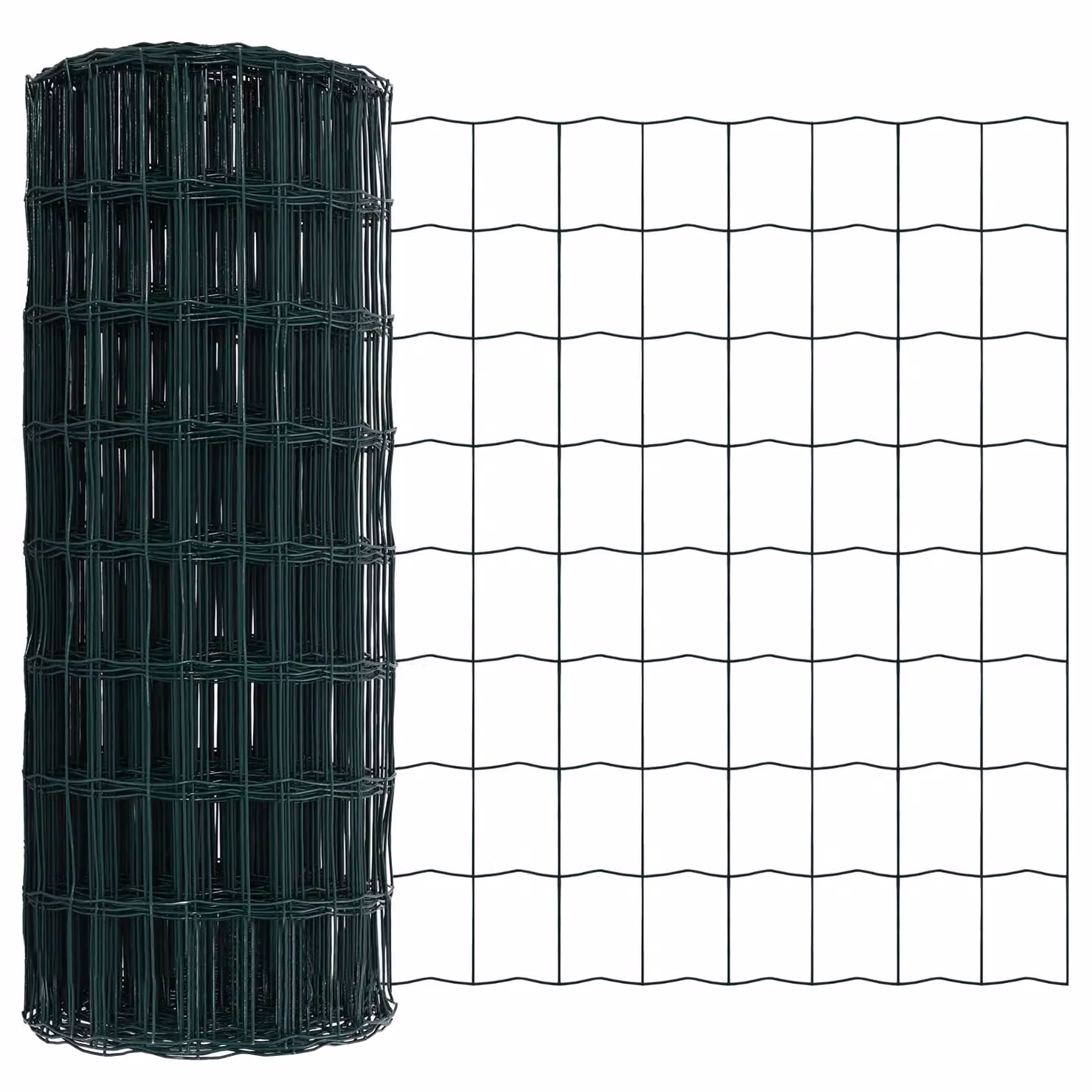 Berkfield Home Euro Fence with 7 Posts, Galvanised Steel, Green and Silver, 0.6 x 10 m – 5