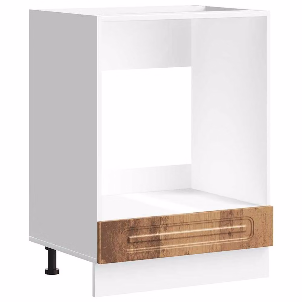 Berkfield Home Kalmar Oven Cabinet in Old Wood Brown and White