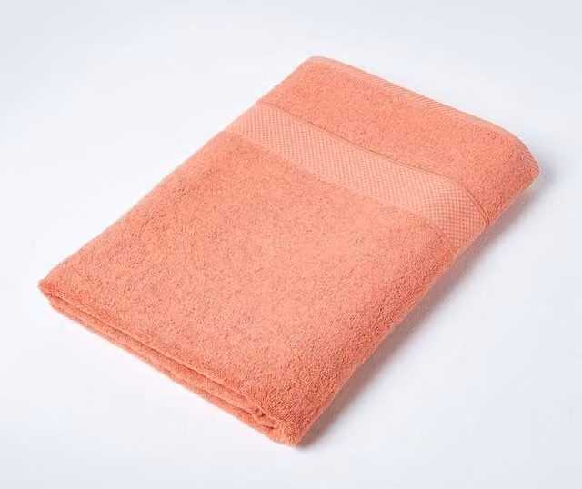 Homescapes Fluffy Turkish Cotton Jumbo Towel in Orange