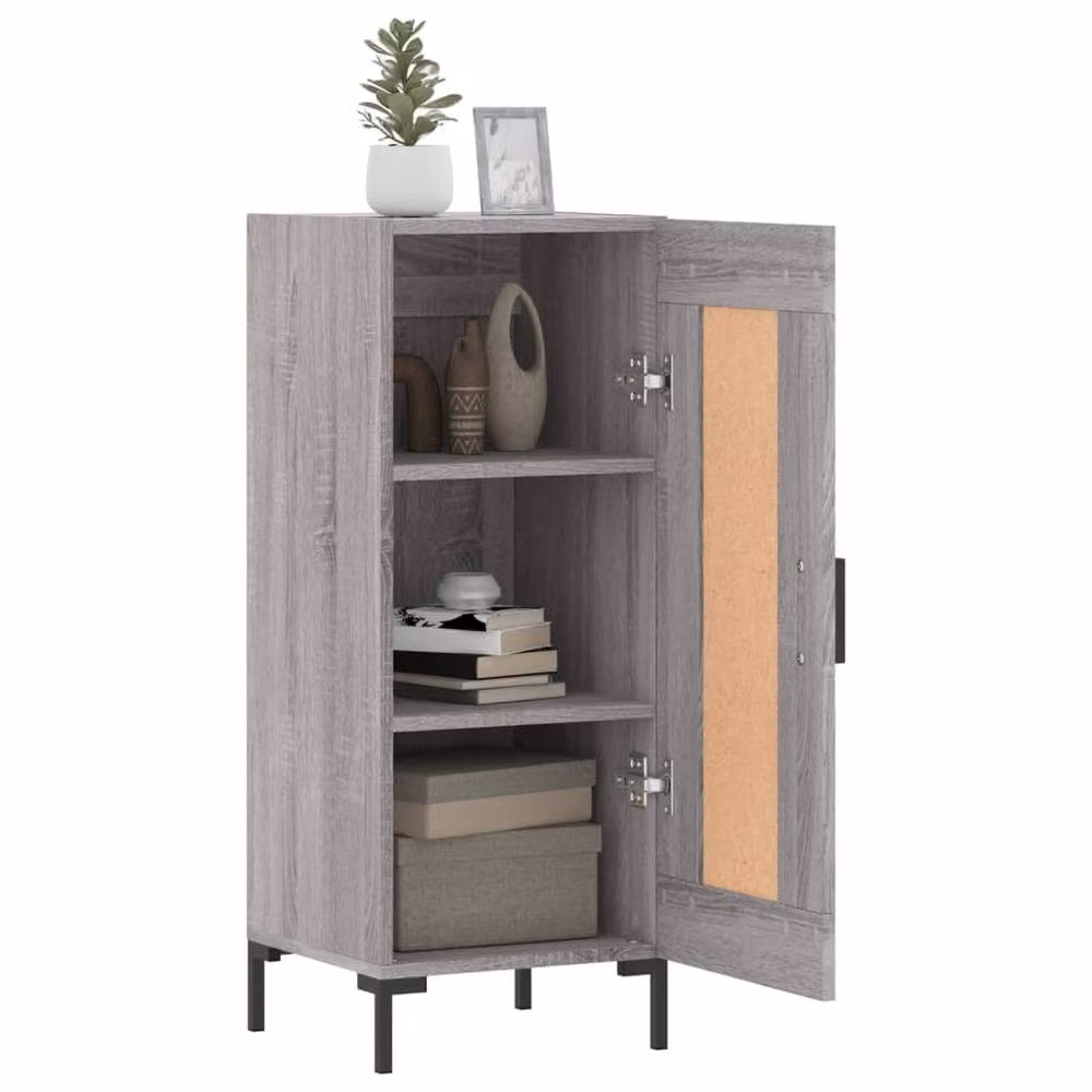 Berkfield Home Grey Sonoma Sideboard in Engineered Wood, W/D/H: 34.5 x 34 x 90 cm – 2