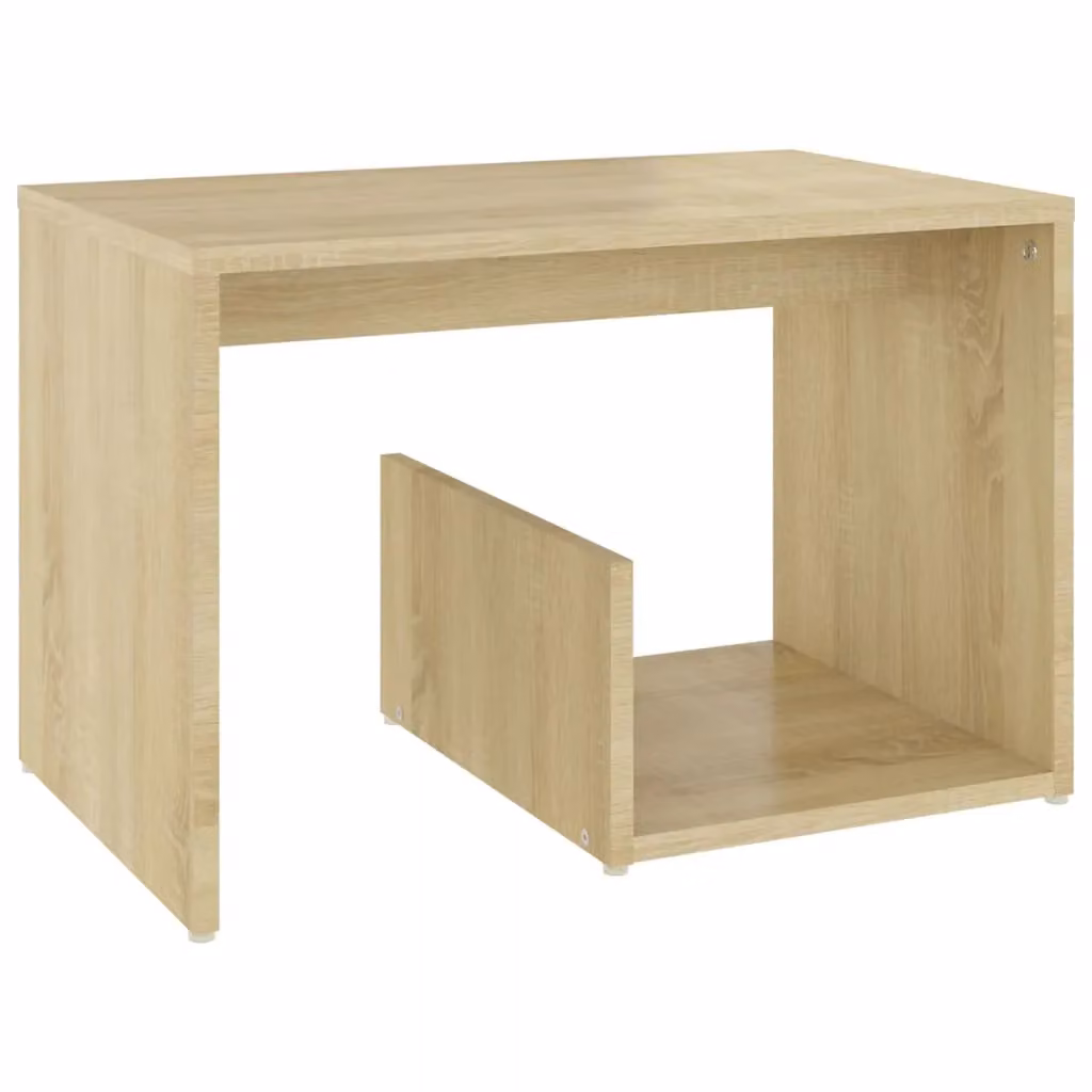 Berkfield Home Sonoma Oak Side Table in Brown, W: 59 cm, D: 36 cm, H: 38 cm – 2