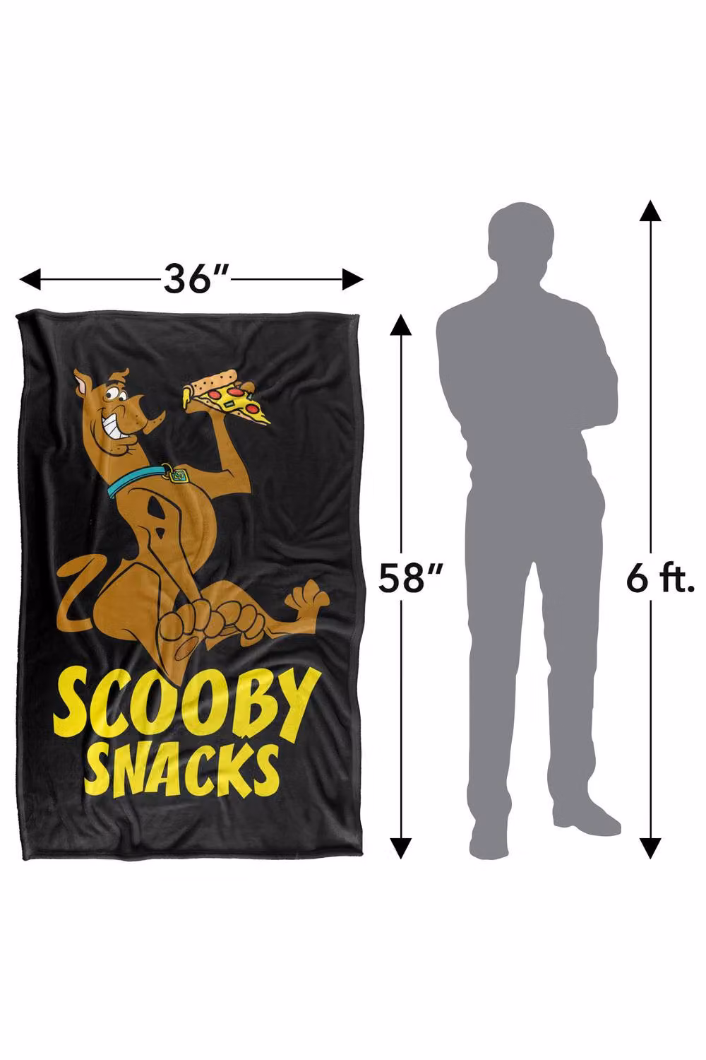 Warner Bros. Scooby Doo Snacks Super Soft Fleece Throw Blanket, Multicolour – 8