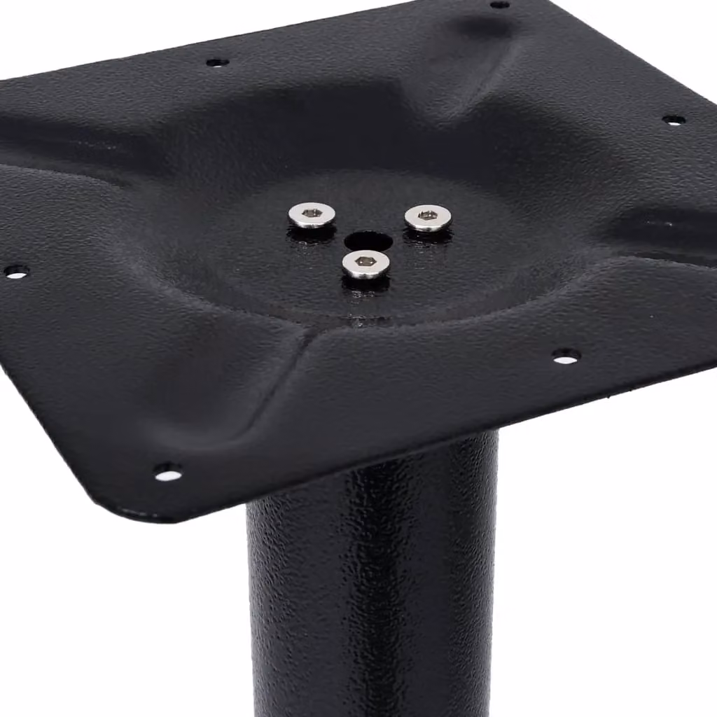 Berkfield Home Bistro Table Leg in Black Cast Iron, W/D/H: 52 x 52 x 72 cm – 2