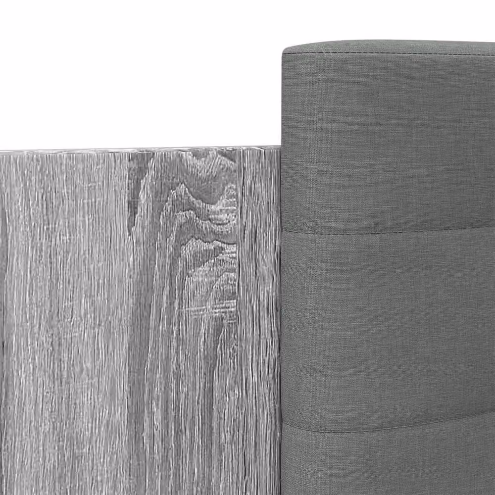 Berkfield Home Grey Sonoma Upholstered Bed Frame W/D/H: 100 x 200 cm – 4
