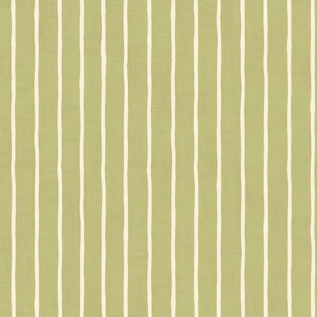 iLiv Pencil Stripe Cotton Fabric Panel in Pistachio Green