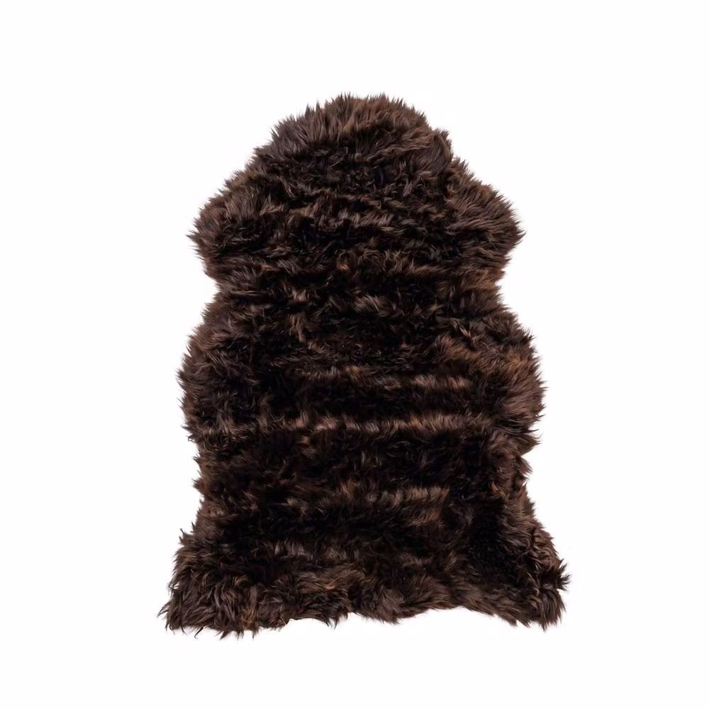 Native Natural Organic Sheepskin Rug in Brown, W/D: 60 x 120 cm – 4