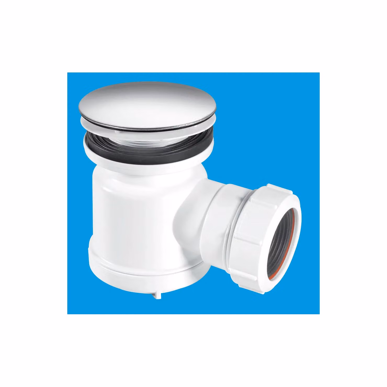 McAlpine STW7-M 19mm White Plastic Round Water Seal Shower Trap with 1.5 Inch Universal Outlet – 2
