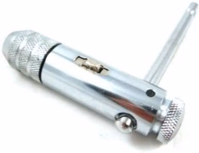 Garden Mile M5 - M12 Ratchet T Tap Wrench in Silver Steel