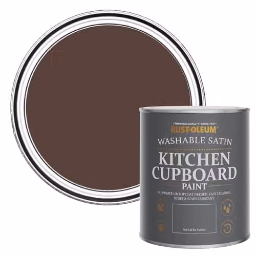 Rust-Oleum Red Scrubbable Kitchen Cupboard Paint in Satin Finish, 0.75 l