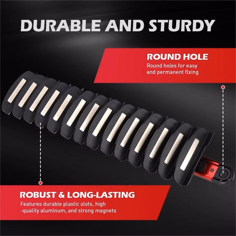 Nordara 42-Slot Magnetic Wrench Organizer Holder in Black – 3