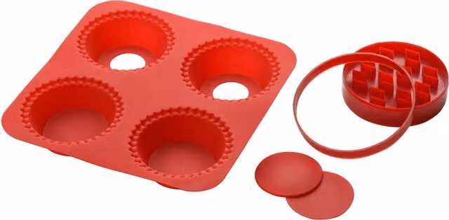 Orsina Hallie Red Silicone Round Tart Tin Pie Maker – 1