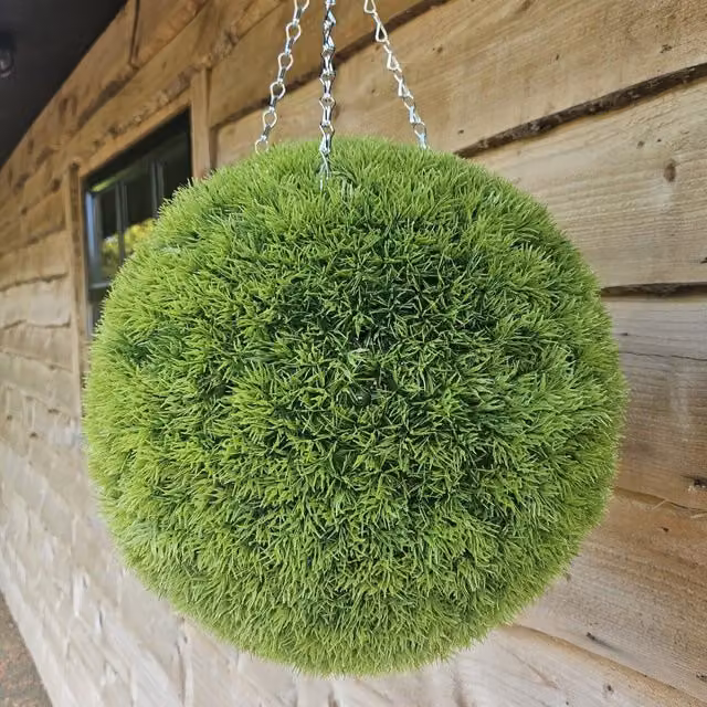 Best Artificial Green Moss Grass Hanging Ball, Diameter: 38 cm