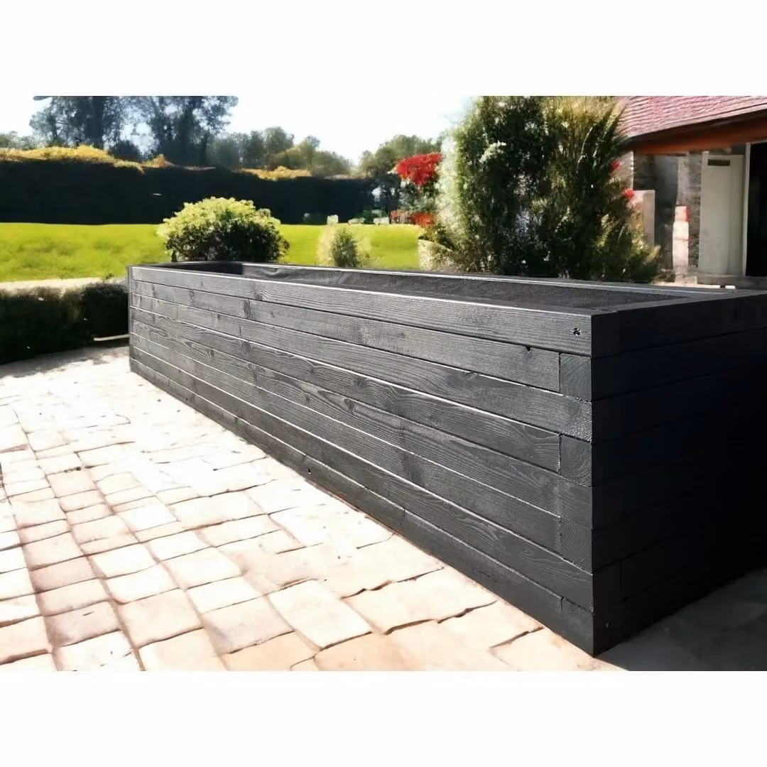 Buttercup Farm Norfolk Wooden Raised Bed Planter in Blue, Black or Gold, W: 30 cm, D: 120 cm, H: 40 cm – 2