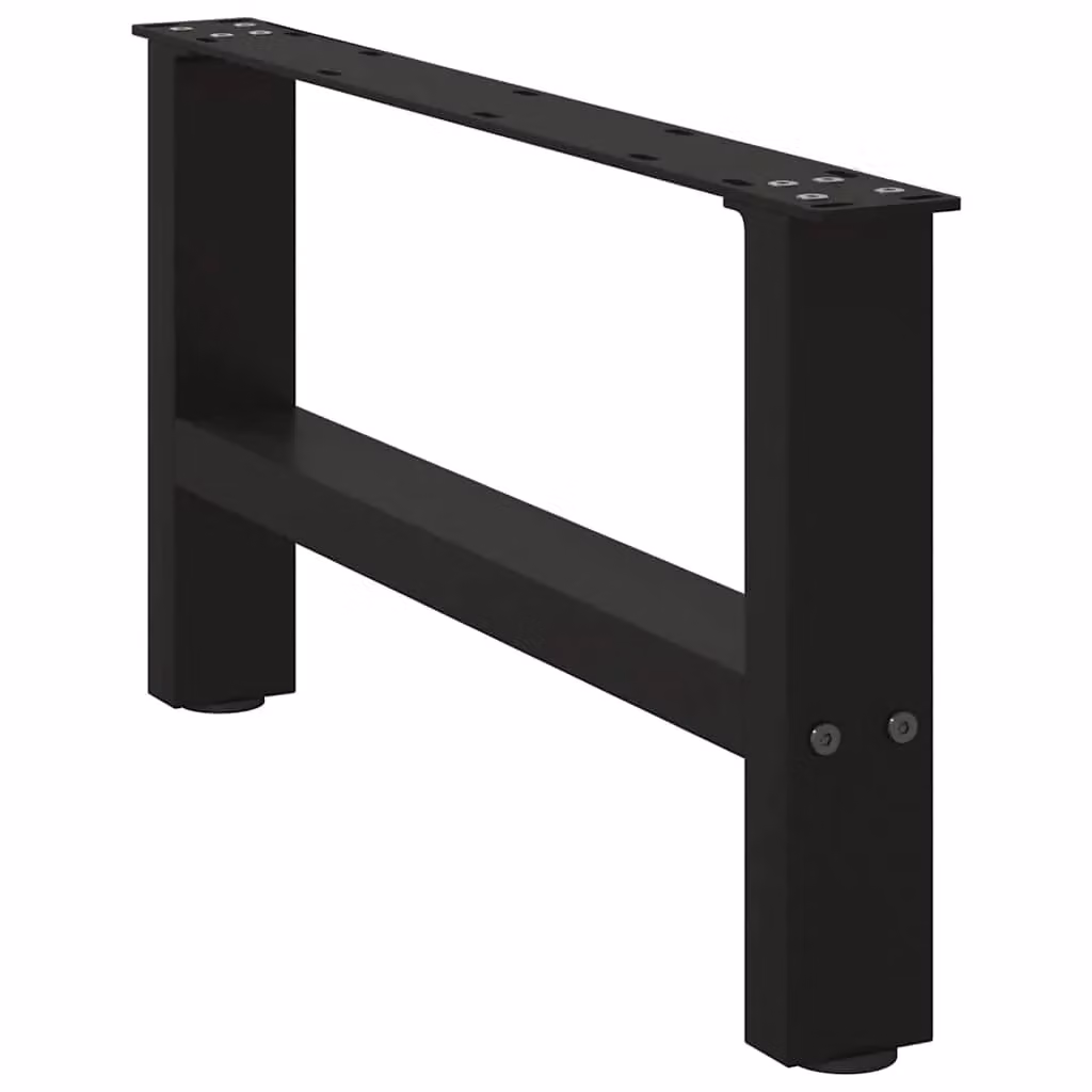 Berkfield Home Black Matt Steel Coffee Table Legs, 2 Pieces, H: 60 cm, W: 30-31 cm – 2