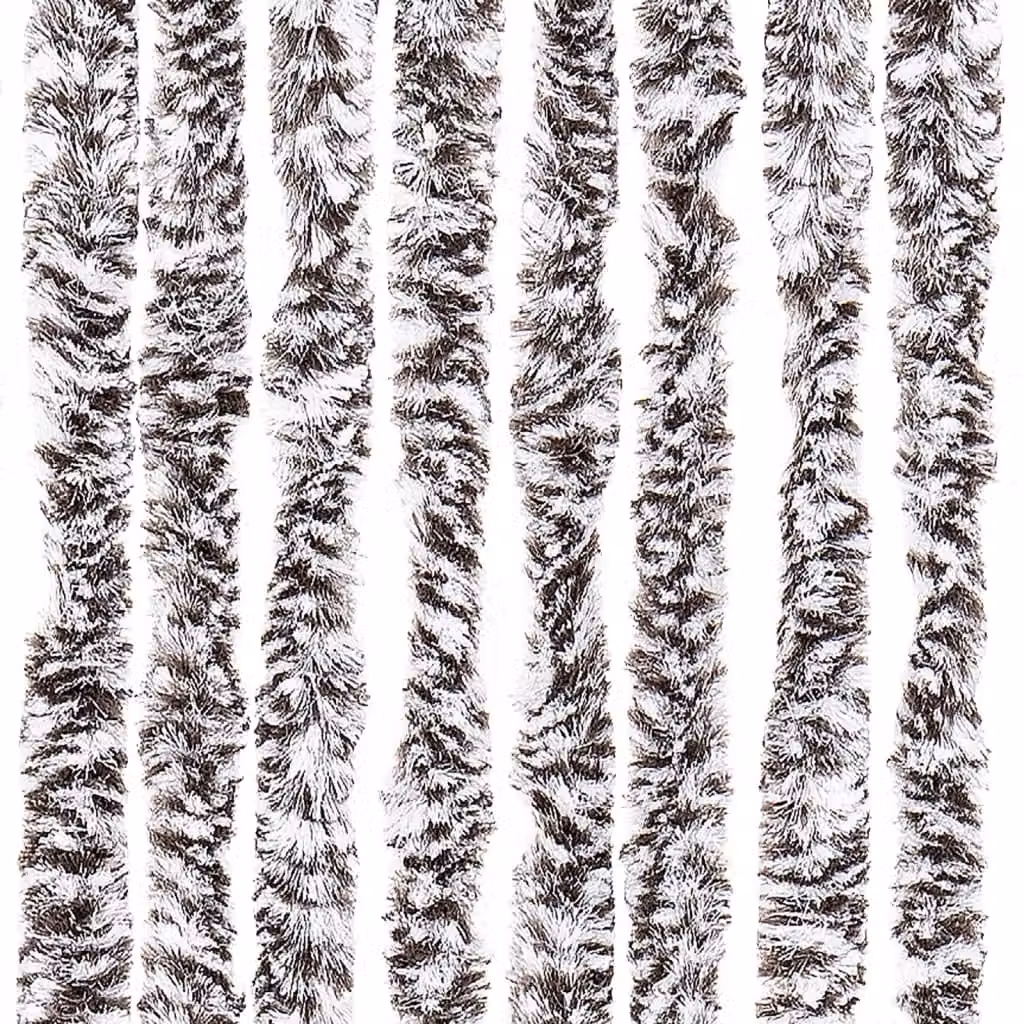 Berkfield Home Chenille Insect Curtain in Brown and Beige, W/H: 90 x 200 cm – 5