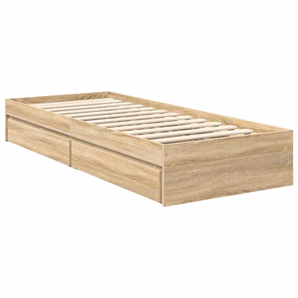 Berkfield Home Sonoma Oak Storage Bed with Drawer, Brown, W: 75 cm x L: 190 cm – 2