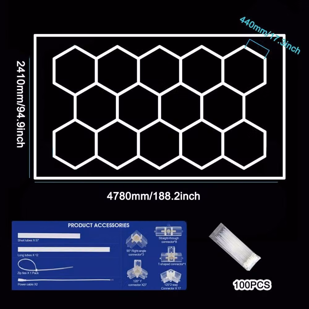 Kelvenix White Honeycomb LED Ceiling Panel Lighting for Garage, Workshop and Car Detailing – 2