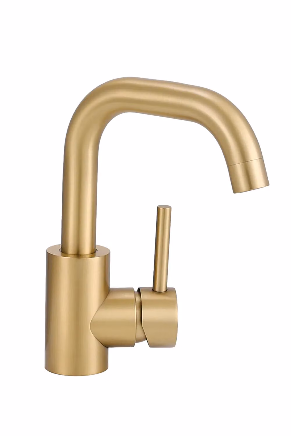 Living and Home Gold Arc Single-Handle Basin Bathroom Faucet with Swivel Spout – 2