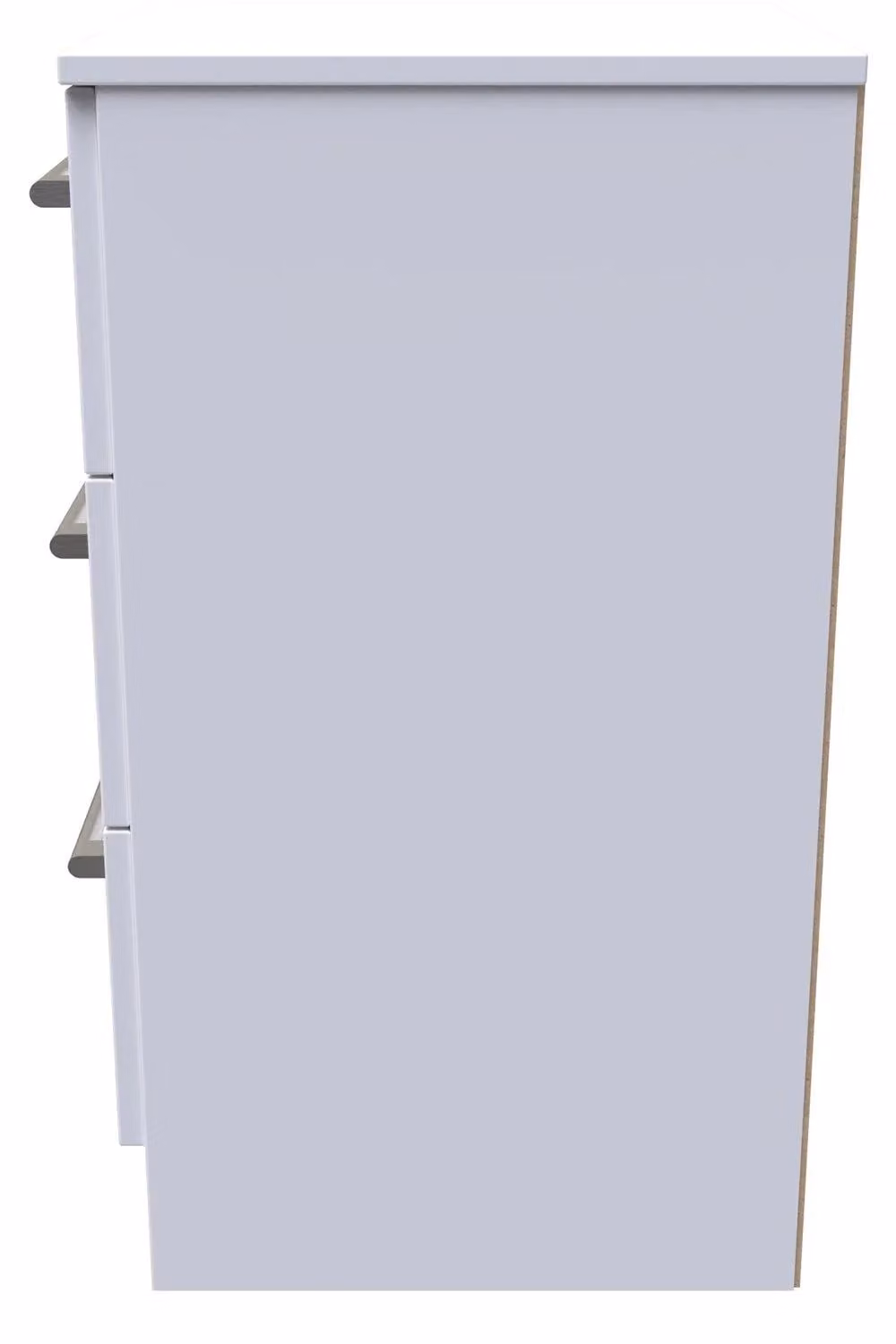 Ready Assembled 2 U Cornwall 3 Drawer Bedside Cabinet in White
