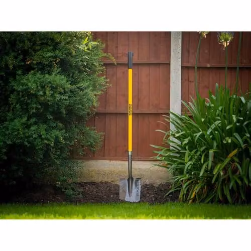 Roughneck Heavy Duty Digging Spade with Long Fibreglass and Steel Handle in Yellow – 2