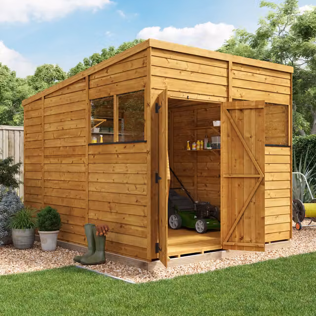 BillyOh Rustic Brown Wooden Pent Shed with Window