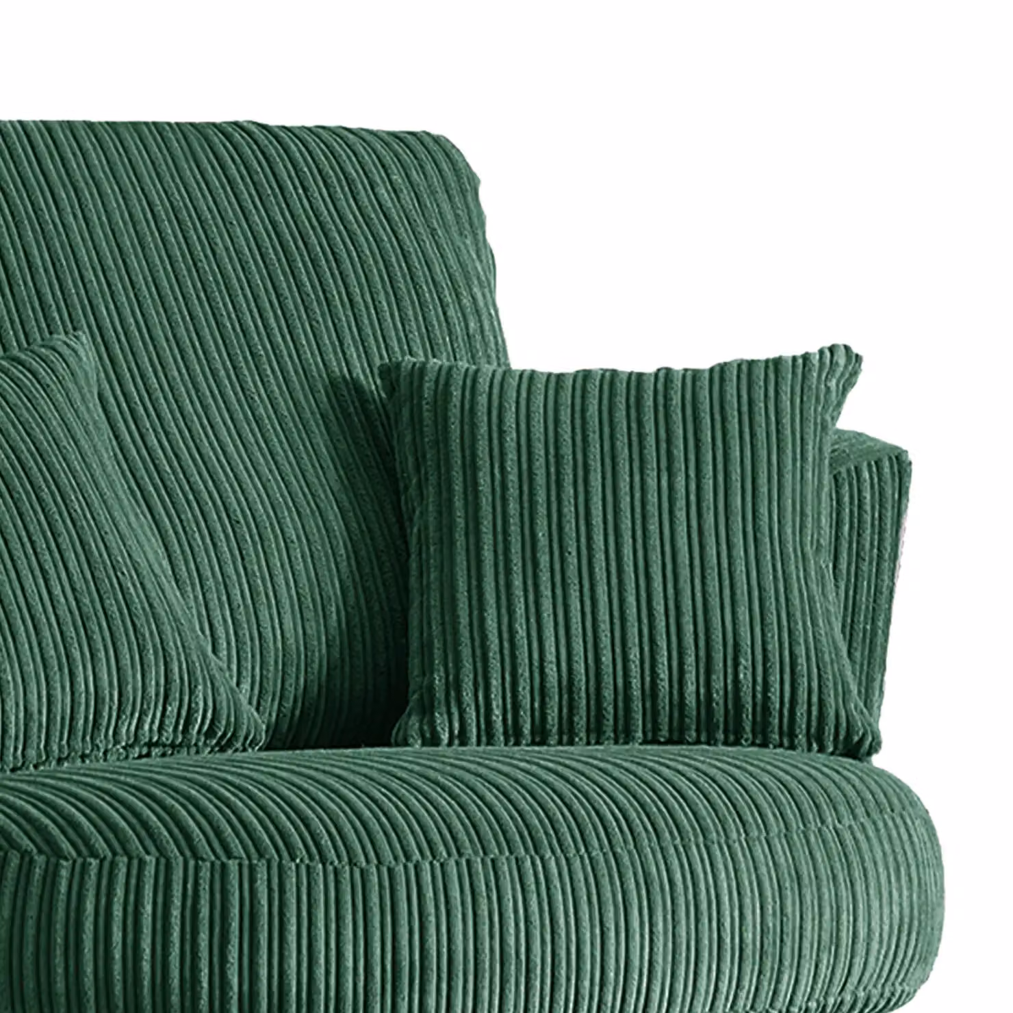 Furnishings For Less UK Luxor Jumbo Cord Single Seater 360 Degree Swivel Chair in Green – 3
