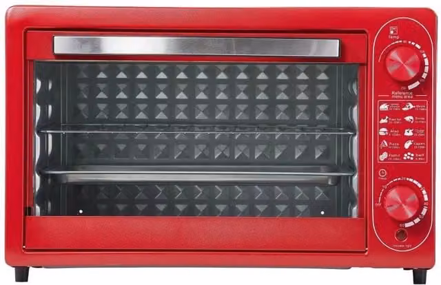 PAWNORA Red Countertop Electric Toaster Oven, 48L