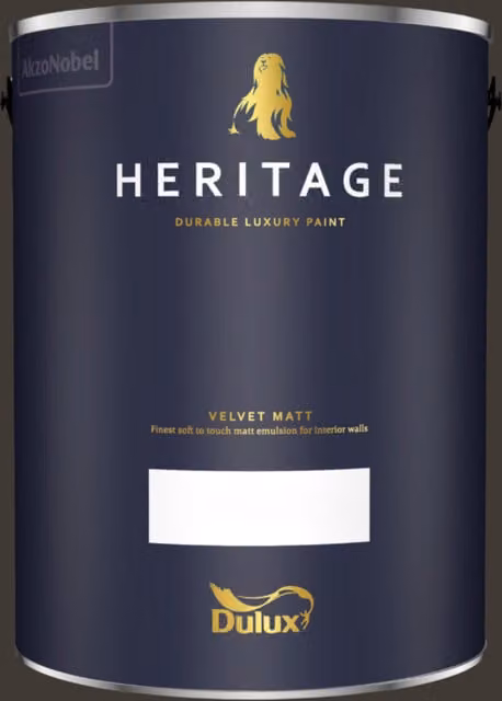 Dulux Trade Heritage Matt Dispersion Paint in Tudor Brown, 5l