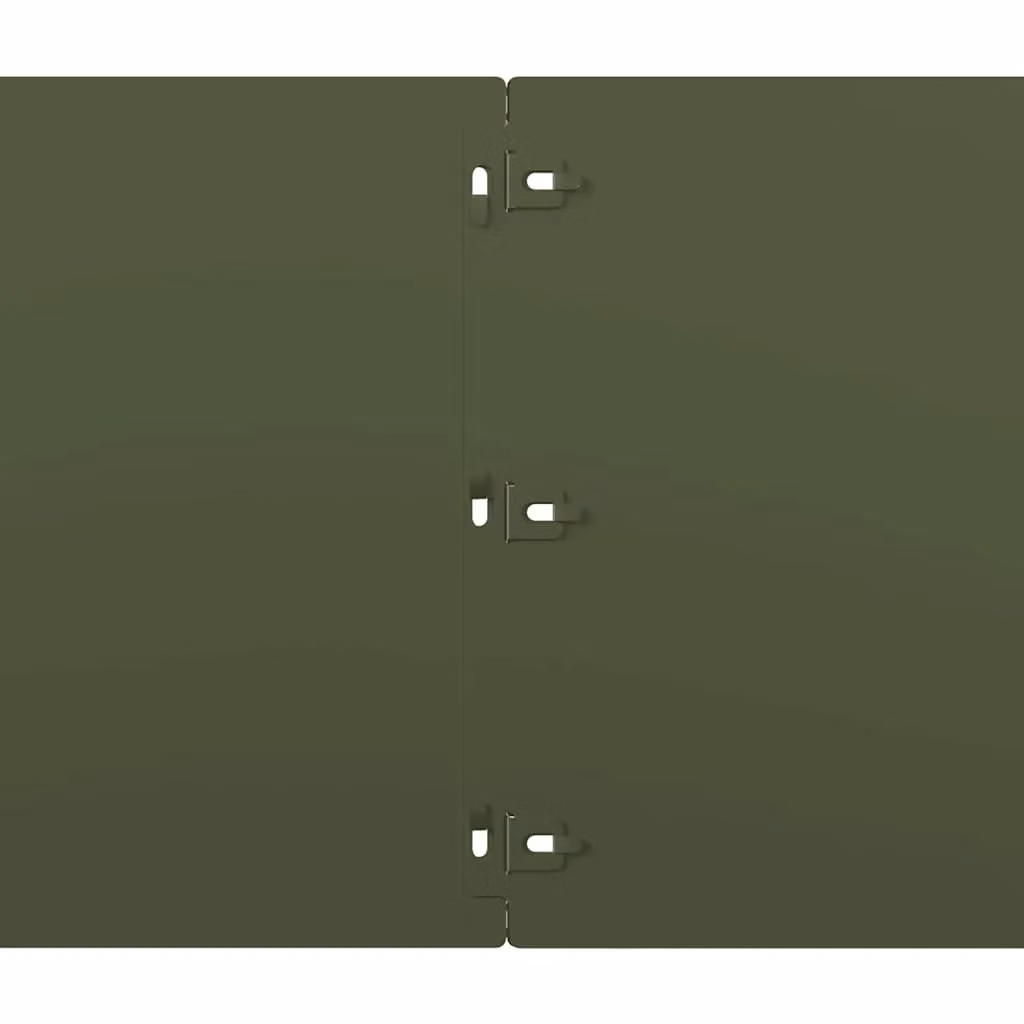 Berkfield Home Lawn Edgings, 20 Pieces, Olive Green, Cold-rolled Steel, H x W: 103 x 25 cm – 4