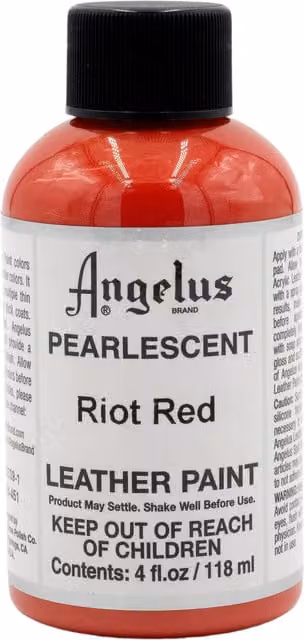 Angelus Acrylic Leather Paint in Red, 4oz