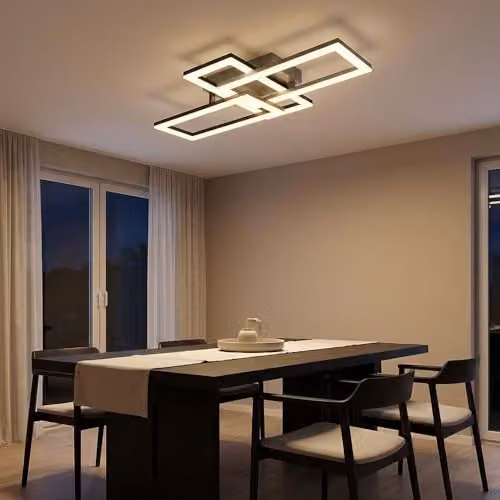 Globo Lighting Modern Adjustable LED Ceiling Light in Grey and Black with Warm White Light – 3