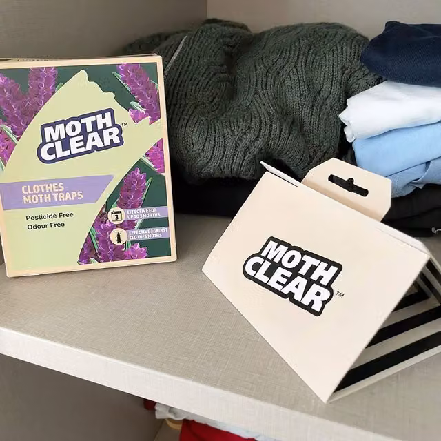 Moth Clear Natural Clothes Moth Traps in White