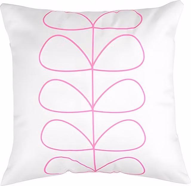 Gardenista Pink and White Striped Printed Outdoor Scatter Cushion