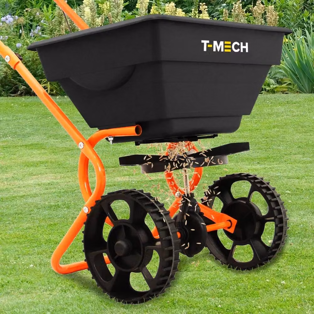T Mech Manual Rotary Broadcast Spreader in Black – 4