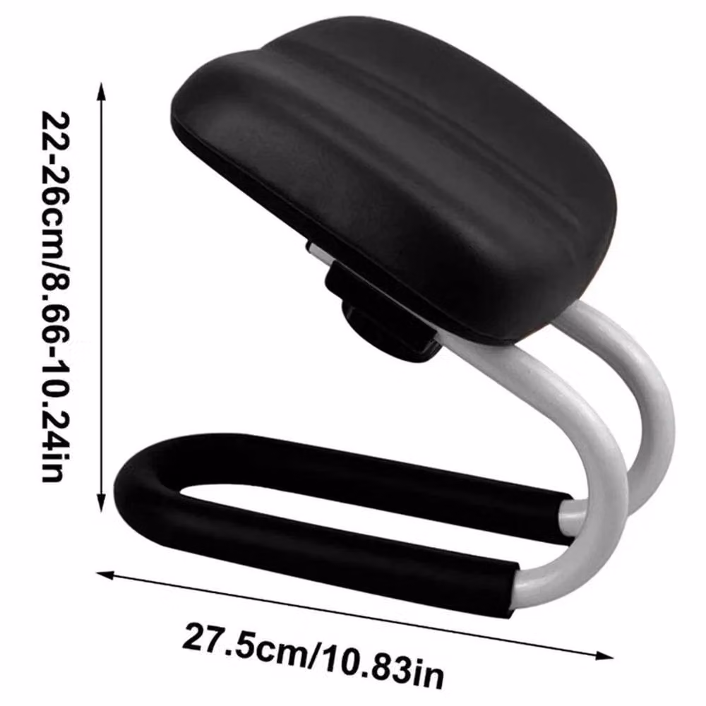 VOGREX Adjustable Portable Meditation Prayer Stool in Black with Metal Frame and Synthetic Leather – 2