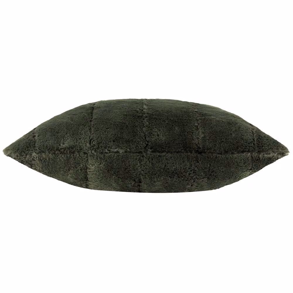 Paoletti Empress Faux Fur Velvet Square Cushion in Multicolour Green, W/D/H: 45 x 45 x 45 cm – 3