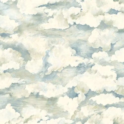 Holden Decor Cloudscape Soft Aqua Abstract Nature Wallpaper Blue